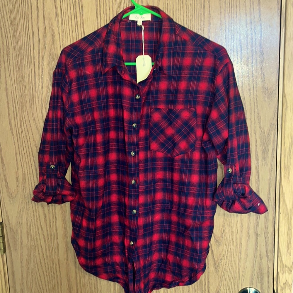 Love Notes Plaid Button Up